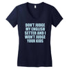 dont judge my english setter Women's V-Neck T-Shirt