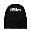 brooklyn city skyline silhouette Baby Beanies