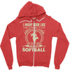 i might look like i'm playing softball Zipper Hoodie