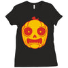 frightened jack o lantern Ladies Fitted T-Shirt