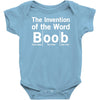 invention of the word boob Baby Onesie