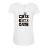 cats cats cats Maternity Scoop Neck T-shirt