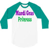 mardi gras princess 3/4 Sleeve Shirt