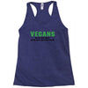 Vegans We're Not Crazy We're Just From The Future Racerback Tank