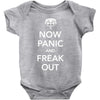 now panic and freak out Baby Onesie