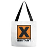 irritant symbol Tote Bags