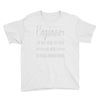 i'm not here to talk Youth Tee