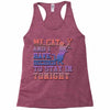 my cat and i stay in tonight Racerback Tank