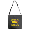 body by tacos funny Adjustable Strap Totes