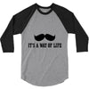 mustache 3/4 Sleeve Shirt