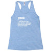 definition of a geek Racerback Tank