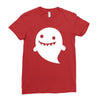 funny ghost Ladies Fitted T-Shirt