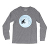 Biker Dinosaur - Dinosaur Riding A Bike To The Moon Long Sleeve Shirts