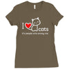 i love cats it's people who annoy me Ladies Fitted T-Shirt
