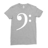 bass clef hat Ladies Fitted T-Shirt