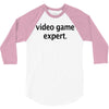 video game expert t shirt 3xl funny xbox ps3 nerdy geeky wii cod snipe 3/4 Sleeve Shirt