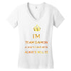 team damon salvatore Women's V-Neck T-Shirt