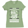 Never Underestimate A Pops With An Engineer Degree Ladies Fitted T-Shirt