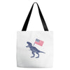 Patriotic T-Rex Tote Bags