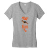 Sleeps With German Shepherd Women's V-Neck T-Shirt