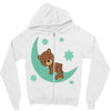 brown sleep Zipper Hoodie