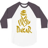 uomo dakar stampa oro moto deserto parigi africa sport 3/4 Sleeve Shirt
