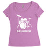 drummer drum kit indie rock music Women's Triblend Scoop T-shirt
