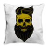 hipster skull Throw Pillow