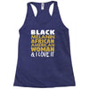 melanin african american woman Racerback Tank