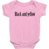 black and yellow Baby Bodysuit