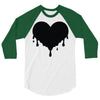 dripping heart melting heart 3/4 Sleeve Shirt