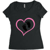 Baby Girl with Heart Any Name Customized Women's Triblend Scoop T-shirt