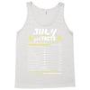 July Girl Facts Cancer Tank Top