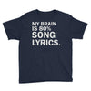 my brain is 80% song lyrics Youth Tee