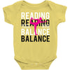 Reading Yoga Wine Balance Baby Onesie