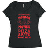 horror movies, pizza and beer Women's Triblend Scoop T-shirt