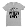 happy father day greeting Ladies Fitted T-Shirt