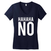 hahaha no Women's V-Neck T-Shirt