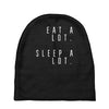 eat and sleep is what i do Baby Beanies