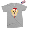 golden retriever dog with red santa's hat Exclusive T-shirt