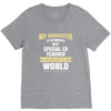 my daughter is the world's best special ed teacher. cool gift for mom V-Neck Tee