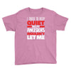 i tried to keep quiet but my ancestors Youth Tee