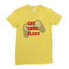 Eat Game Sleep Ladies Fitted T-Shirt