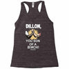 predator movie dillon licensed adult Racerback Tank