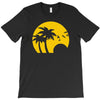 beach silhouette birds sand sunset T-Shirt