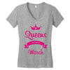 queens are born in march Women's V-Neck T-Shirt
