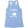 i support single moms stripper pole dancer funny saying Racerback Tank
