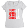 got skills on the grills apron Women's Triblend Scoop T-shirt