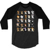 dabbing animals 3/4 Sleeve Shirt