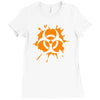 biohazard splat Ladies Fitted T-Shirt